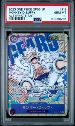 2023 ONE PIECE JAPANESE OP05-AWAKENING OF THE NEW ERA MONKEY D. LUFFY PSA 10 - Image 1