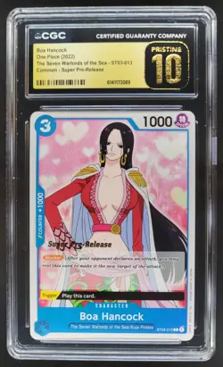 2022 ONE PIECE BOA HANCOCK SUPER PRE-RELEASE ST03-013 CGC 10 PRISTINE PT - Image 1