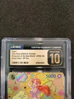 CGC 10 - PRISTINE 2024 - One Piece - CHN - Nami - OP08-106 - SR - Image 2
