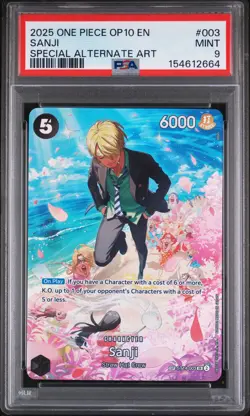 2025 ONE PIECE OP10-ROYAL BLOOD SPECIAL ALTERNATE ART #003 SANJI PSA 9 - Image 1