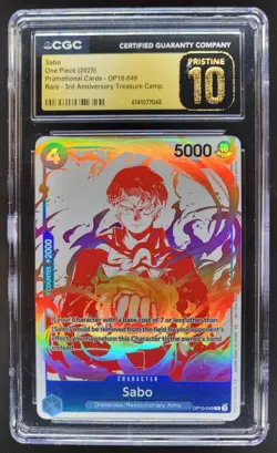 2025 ONE PIECE SABO RARE PROMO OP10-049 3RD ANNIVERSARY CGC 10 PRISTINE PT - Image 1