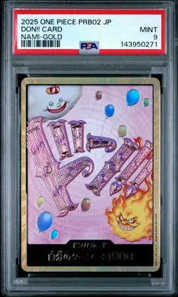 2025 ONE PIECE JAPANESE PRB02 NAMI-GOLD DON!! CARD PSA 9 - Image 1