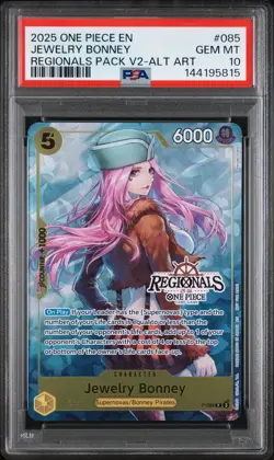 One Piece Jewelry Bonney Regionals Textured CS 25-26 English Promo P-085 PSA 10 - Image 1