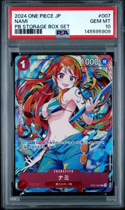 2024 ONE PIECE JAPANESE PREMIUM BOOSTER STORAGE BOX NAMI PSA 10 - Image 1