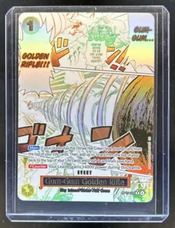 2026 One Piece Adventure on Kami's Island Gum-Gum Golden Rifle Alt Art #OP15-116 - Image 1