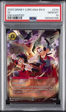2025 DISNEY LORCANA EN 9-FABLED ENCHANTED #234 I2I PSA 10 - Image 1