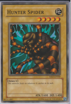 YuGiOh Card MRD-EN049 Hunter Spider Unlimited Common (NM) 1996 - Image 1