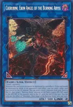 Yugioh! LP Cherubini, Ebon Angel of the Burning Abyss - RA01-EN042 - Secret Rare - Image 1