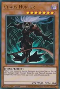 Yugioh! LP Chaos Hunter - MAMA-EN051 - Ultra Rare - 1st Edition Lightly Played, - Image 1
