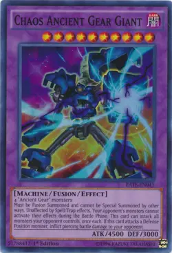 Yugioh! LP Chaos Ancient Gear Giant - RATE-EN041 - Super Rare - 1st Edition Ligh - Image 1