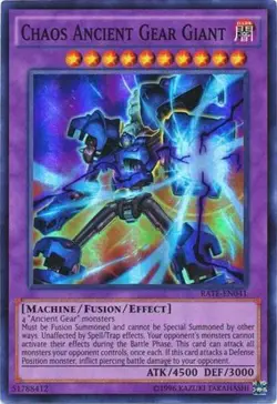 Yugioh! LP Chaos Ancient Gear Giant - RATE-EN041 - Super Rare - Unlimited Editio - Image 1