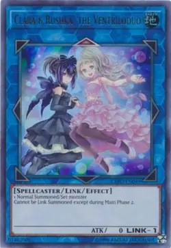 Yugioh! LP Clara & Rushka, the Ventriloduo - EXFO-EN049 - Ultra Rare - Unlimited - Image 1