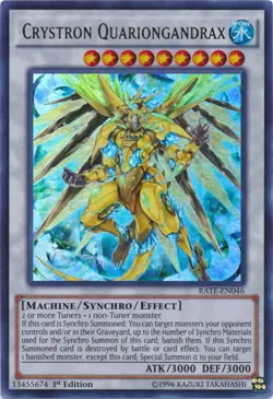 Yugioh! LP Crystron Quariongandrax - RATE-EN046 - Ultra Rare - 1st Edition Light - Image 1
