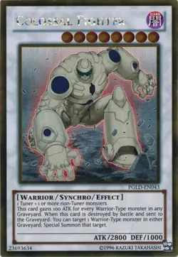 Yugioh! LP Colossal Fighter - PGLD-EN043 - Gold Rare - Unlimited Edition Lightly - Image 1