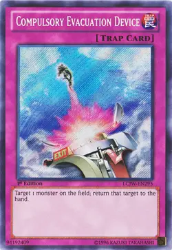 Yugioh! LP Compulsory Evacuation Device - LCJW-EN295 - Secret Rare - 1st Edition - Image 1