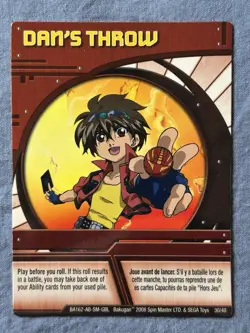 Bakugan: Battle Brawlers | Dan’s Throw 🔴 Red Ability Card | 30/48 - Image 3