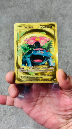 Unique Venusaur Frog Flower HP147820 Ltd Ed Gold Foil Fan Art Card - Image 2