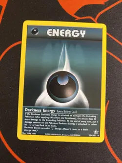 Pokemon Neo Genesis Darkness Energy TCG Card 104/111 Regular Rare NM - Image 1