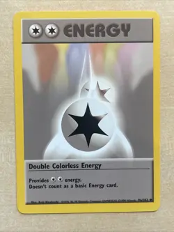 Pokemon TCG Double Colorless Energy Base Set Regular Card 096/102 NM Condition - Image 1