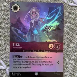 Disney Lorcana TCG Elsa - Snow Queen Character 210/204 Foil Card - Image 1