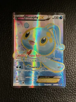 Pokemon TCG Manaphy EX XY Breakpoint Holo Full Art Ultra Rare Card 116/122 LP - Image 1