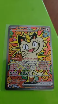 Pokemon Meowth EX Full Art Foil Card 121/088 🔥 - Image 1