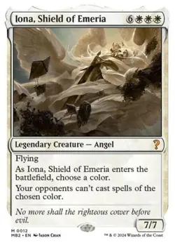 ~ Iona, Shield of Emeria (White Border) ~ NM ~ Mystery Booster 2 ~ MTG ~ - Image 1