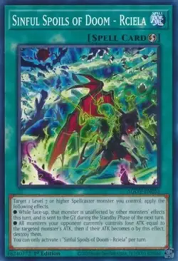 Sinful Spoils of Doom - Rciela - AGOV-EN055 - Common - 1st Edition NM Yugioh Age - Image 1