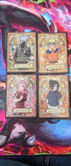 Naruto Kayou SP Card Set x4 Naruto Sasuke Sakura Kakashi Heaven Scroll - Image 1