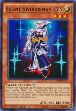 Silent Swordsman LV3 - DPRP-EN016 - Common - 1st Edition NM Yugioh Duelist Pack: - Image 1
