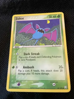 Zubat 82/109 - EX Team Rocket Returns - Common - Non Holo - Pokemon Card - NM - Image 1