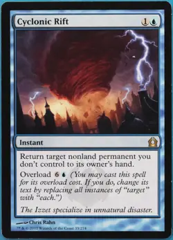 Cyclonic Rift Return to Ravnica PLD Blue Rare MAGIC CARD (ID# 516051) ABUGames - Image 1