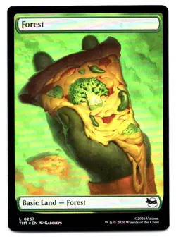 MTG Forest () Foil L Teenage Mutant Ninja Turtles (TMT) 257 NM Magic - Image 1