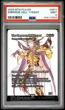2025 MTG FINAL FANTASY THROUGH THE AGES #0011 THE EMPEROR, HELL TYRANT PSA 9 - Image 1