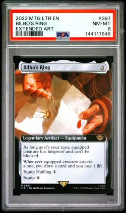 2023 MTG THE LORD OF THE RINGS: TALES OF MIDDLE-EARTH #397 BILBO'S RING PSA 8 - Image 1