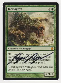 Signed Tarmogoyf Proof LP Modern Masters Artist Ryan Barger 2013 MTG Magic AP! - Image 1
