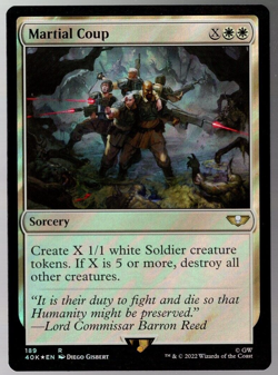 Martial Coup 189 Rare Surge Foil Warhammer 40K MTG NM - Image 1