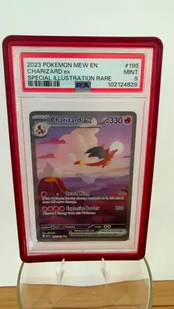 2023 Pokemon 151 #199 Charizard Ex Special Illustration Rare PSA MINT 9 NEW CERT - Image 1