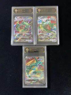 2024 Pokemon TCG S-Chinese Rayquaza VMAX CS4bC 098/132 RRR TOC 10 Lot*3 ZE62 - Image 1