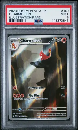 2023 POKEMON MEW EN-151 ILLUSTRATION RARE #169 CHARMELEON PSA 9 - Image 1