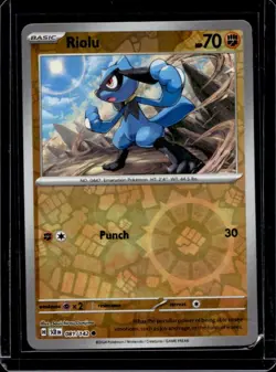 2024 Pokemon Stellar Crown Riolu Reverse Holo #081/142 - Image 1