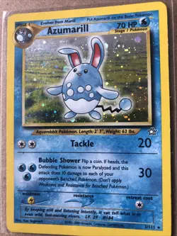 Pokemon Azumarill Neo Genesis Holo 2/111 NM With Swirl - Image 1