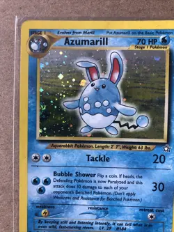 Pokemon Azumarill Neo Genesis Holo 2/111 NM With Swirl - Image 2