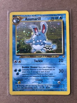 Pokemon Azumarill Neo Genesis Holo 2/111 NM With Swirl - Image 3