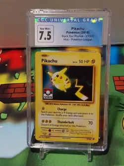 2016 Pokemon BSP-XY202 Pokemon League Stamped Pikachu Foil CGC 7.5 - Image 1