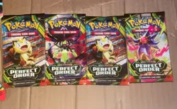 Pokemon Mega Evolution Perfect Order Sealed Sleeved 7 Pack Lot - Image 3