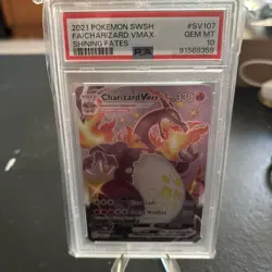 2021 Pokemon SWSH FA/Charizard Vmax #SV107 Shining Fates PSA 10 Gem Mint - Image 1