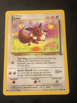1999 Pokemon Jungle Eevee #51 - Image 1