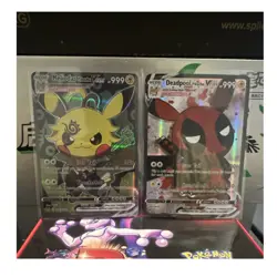 Pokemon TCG Holo Lot - Meliodas Pikachu Vcos, Deadpool Pikachu Vcos - Custom Art - Image 1