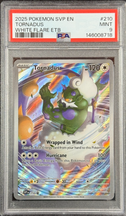 2025 POKEMON SVP EN TORNADUS WHITE FLARE ETB #210 MINT 💎 PSA 9 - Image 1